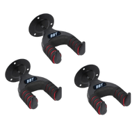 BBT Automatic Gravity Locking Guitar Hanger - Metal Base Plate - 3 Pack