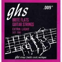 GHS 700 BRITE FLATS EXTRA LIGHT GAUGE ELECTRIC GUITAR STRINGS 9-42