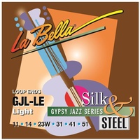 La Bella GJL-LE Gypsy Jazz Silk and Steel Guitar Strings Loop Ends Light 11 - 51