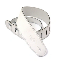 DSL Premium Leather Guitar Strap Limited Edition 2.5" Triple Garment White