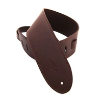 DSL Premium 3.5" Triple Ply Brown / Brown  Garment Leather Guitar Strap