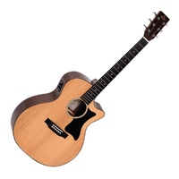 Sigma GMC-1STE+ Acoustic Guitar w/ Solid Sitka Spruce Top Cutaway & Pickup