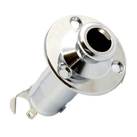 GT Takamine Style Stereo Endpin Jack Socket in Chrome Finish 