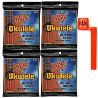 4 sets GHS Fluorocarbon Tenor Wound C Ukulele Strings free Peg winder