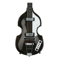 Hofner Ignition Beatle Violin Bass - Black Hollowbody Electric Bass c/ Case
