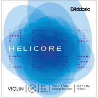 D'Addario Helicore Violin String Set, 1/4 Scale, Medium Tension