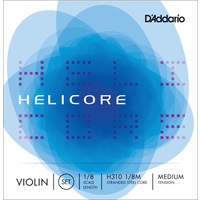 D'Addario Helicore Violin String Set, 1/8 Scale, Medium Tension
