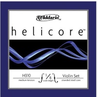 D'Addario Helicore Violin Strings Set, 1/8 Scale, Medium Tension 
