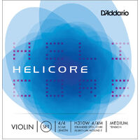 D'Addario Helicore Violin Set Strings  4/4 Size Medium Tension Wound E Full Set