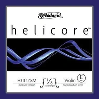 D'Addario Helicore Violin Single E String, 1/8 Scale, Medium Tension