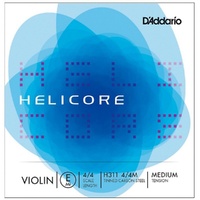 D'Addario Helicore Violin Single E String  4/4 Size  Medium Tension