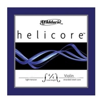 D'Addario Helicore Violin Single Aluminum Wound E String, 4/4 Scale, Light Tension