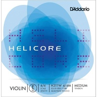 D'Addario Helicore Violin Single Wound E String  4/4 Scale, Heavy Tension H311W