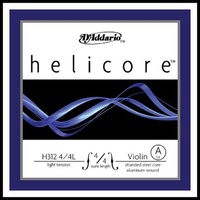 D'Addario Helicore Violin Single Wound  A String  4/4 Scale, Light Tension H312