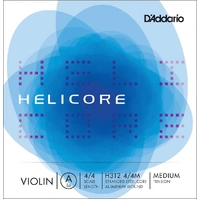 D'Addario Helicore Violin Single A String, 4/4 Scale, Medium Tension