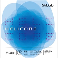  D'Addario Helicore Violin 4/4 Size Medium Tension Titanium , Single A String  