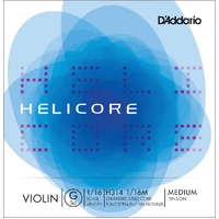 D'Addario Helicore Violin Single G String, 1/16 Scale, Medium Tension