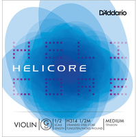 D'Addario Helicore Violin Single G String, 1/2 Scale, Medium Tension