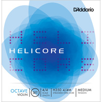 D'Addario Helicore Octave Violin String Set, 4/4 Scale, Medium Tension