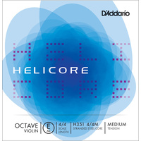 D'Addario Helicore Octave Violin Single E String, 4/4 Scale, Medium Tension