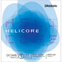 D'Addario Helicore Octave Violin Single E String, 4/4 Scale, Medium Tension