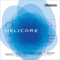 D'Addario Helicore Cello String Set, 1/2 Scale, Medium Tension