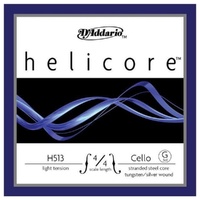 D'Addario Helicore Cello Single G String, 4/4 Scale, Light  Tension H513-L