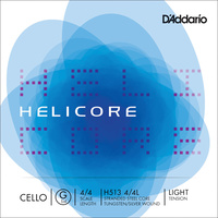 D'Addario Helicore Cello Single G String, 4/4 Scale, Light Tension