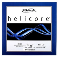 D'Addario Helicore Double Bass Strings Set, 1/10 Scale Orchestral Medium H610