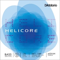 D'Addario Helicore Orchestral Bass Single G String, 1/4 Scale, Medium Tension