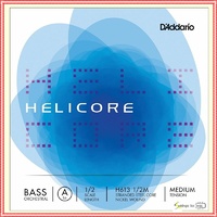 D'Addario Helicore Double  Bass Single A String 1/2 Scale Medium Tension H613