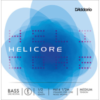 D'Addario Helicore Orchestral Bass Single E String, 1/2 Scale, Medium Tension