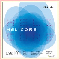 D'Addario Helicore Double  Bass Single E String 1/2 Scale Medium Tension H614