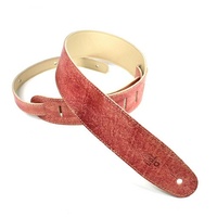 DSL Garment Premium  Exotic  Leather Strap 2.5" Hand Dyed Red  Made in Australia