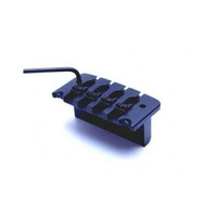 Hipshot 4-String Bass Tremolo Bridge, .708" 18mm Spacing - Black