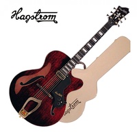 Hagstrom HL550 Jazz Series Natural Mahogany Electric Guitar with Hard Case