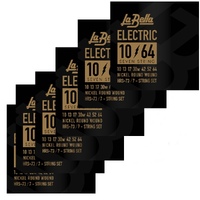 6 sets La Bella 7-String Electric Guitar Strings Designed for drop Tune 10 - 64 , HRS-73