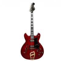Hagstrom 67’ Viking II Semi-Hollow Electric Guitar in Wild Cherry Transparent