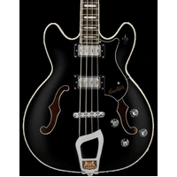 Hagstrom Viking Semi-Hollow Bass Guitar in Black Gloss