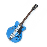 Hofner Contemporary Verythin Guitar - Ltd Edition Metallic Blue W/ Bigsby & Case