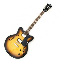 Hofner Contemporary Verythin Guitar - Antique Sunburst semi Acoustic with case