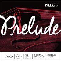 D'Addario Prelude Cello String Set, 1/4 Scale, Medium Tension