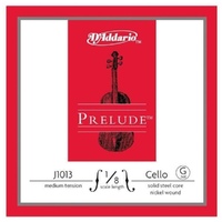 D'Addario Prelude Cello Single G String , 1/8 Scale , Medium Tension
