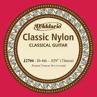 D'Addario Student Nylon Classical Guitar Single String, Normal Tension, D String