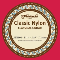 D'Addario J27H01 Student Nylon Classical Guitar Single String, Hard Tension, First String