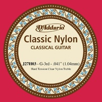 D'Addario J27H03 Student Nylon Classical Guitar Single G String  Hard Tension