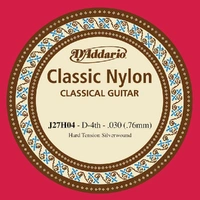 D'Addario J27H04  Student Nylon Classical Guitar Single String, Hard Tension, Fourth String