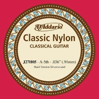 D'Addario J27H05 Student Nylon Classical Guitar Single A String  Hard Tension
