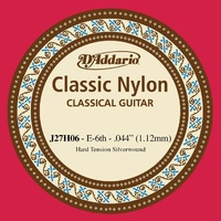 D'Addario J27H06 Student Nylon Classical Guitar Single E6th String  Hard Tension