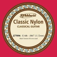 D'Addario J27H06 Student Nylon Classical Guitar Single E6th String  Hard Tension